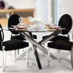 modern metal leg restaurant table-CT-301