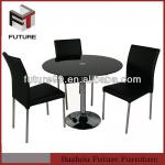 Restaurant Table ,Round Glass Top and Chrome Base dining furniture table set