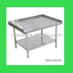 two-layer stainless steel prep folding table with splashes