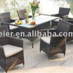 Modern round resin rattan restaurant furniture A6010CH