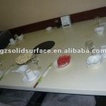 Glacier White Solid Surface Restaurant Tables
