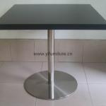 Square MDF Stainless Steel Legs Restaurant Dining Table