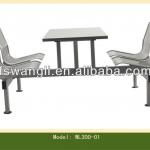 Stainless steel cafeteria tables and chairs