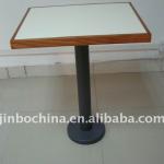 restaurant table - melamine table top with wood edges
