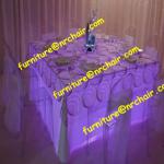shanghai wedding banquet acrylic led glowing square dining table-NR_ACU039