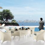 Outdoor rattan restaurant dining table