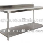stainless steel work table with under shelf with under shelf-03-1800L  working table