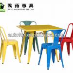 Stackable Vintage Effect Tolix Metal Chairs,Metal Frame Chairs,Coffee Shop Chairs Furniture-AT3530