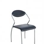 Metal Coffee Chair with PVC leather seat for home and cafe