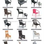 Aluminum Frame Outdoor Wicker Rattan Dining Chairs