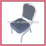 stack chair silver frame gray color fabric-BC-006