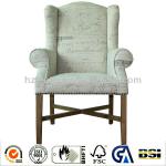french style fabric dining room wooden restaurant dining chair-YF-1917