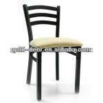 upholstered metal frame dining chair-313