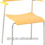 Modern Chromed Frame Plastic Leisure Coloured Chairs