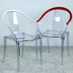 modern design transparent plastic chair-164-BPC