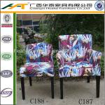 Flower solid wood frame dining chair