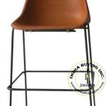 Leather seat bar chair