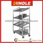 stainless rotary bakery rack mobile restaurant trolley-K98242