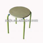 Metal dining stool with plywood top