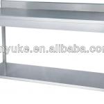 Square Tube 2 tiers stainless steel worktable with backsplash