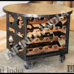 Industrial Wine Bottle Holder Table-MVIND_189