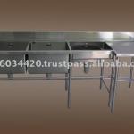 Stainless steel dirty sink table