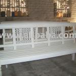 Whitewash 3 Seater Bench