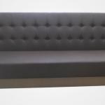 Restaurant soft bench seating with high back and wooden base SO-103