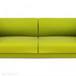 2013 Hotel wooden green upholstery faux leather sofa.TR-022