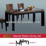Restaurant furniture set rattan dining table and chairs-HC401-7