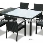 Rattan Leisure Dining Table And Chair Set E091C E011T