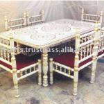 Indian Hand Painted Wooden Sankheda Dining sets with Dining Tables &amp; Dining Chairs for Home &amp; Restaurant Furniture