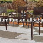 new design aluminum rattan western restaurant table set YPS016