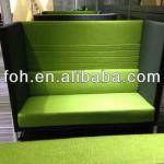 Leather/Fabric Restaurant Booth Sofa/ Soundproof Restaurant Sofa Booth/ Lobby Sofa with High Wing(FOHRT-6)-FOHRT-6