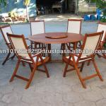 Restaurant wooden table and chairs set
