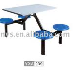 steel dining base with fiber reinforced plastic seat and board Fast Restaurant Table and Bench