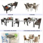 Outdoor Rattan Wicker Restaurant Dining Table and Chairs Set-TF-Dining set
