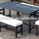 Econimic rattan dining set to outstand restaurant-T087