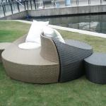 Rattan sunbed furniture