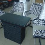 Model PE Wicker Commercial Furniture on sales Restaurant woven rattan chair and table-H2012