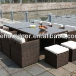 12 Seater modern rattan restaurant furniture-DH-D04