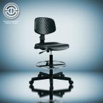 Adjustable footrest PU industrial chair