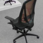 Ergonomic mid-back mesh chair with lifting armrest