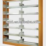 XD-B060 Signle Face Steel Library Book Shelf with Wood Frame-XD-B060