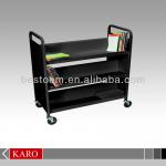 6 Shelf Double Sided Book Cart-Karo-M22