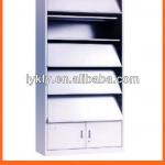 KFY-BS-08 Single Side Metal Corner Bookcase With 2-Door