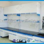 High quality science laboratory wall bench with reagent shelf-science laboratory wall bench with reagent shelf