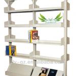 Guangzhou Flyfashion ST-25 school library furniture,hot sale steel frame double side library bookshelf