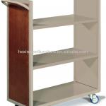 Double layers steel book cart,durable and stronger Book Trolley,Steel Movable Metal Book Cart