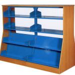 iron and wooden bookshelf,fireproof iron bookshelf,wrought iron bookshelf-DG-13B